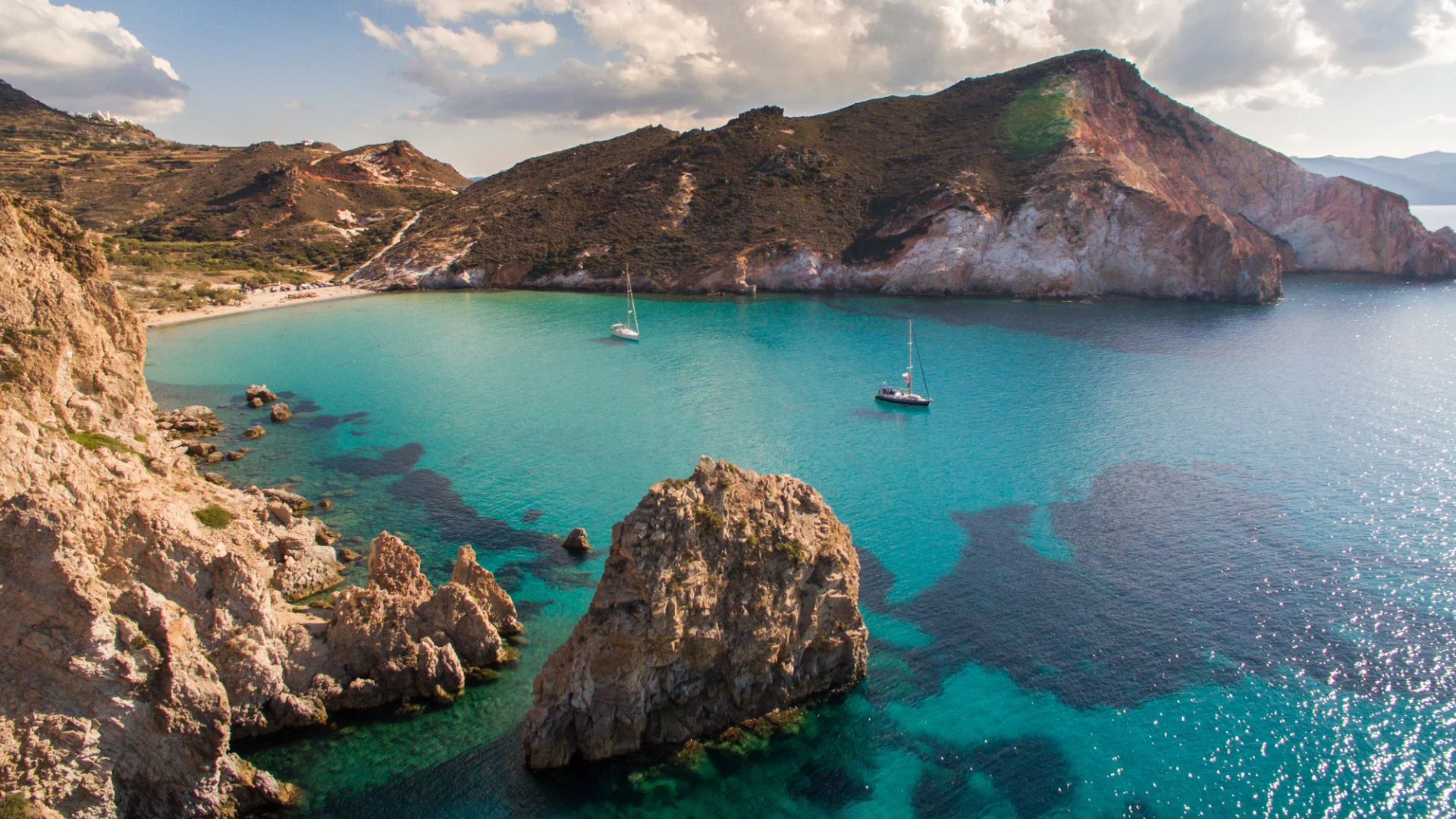 Amazing beach in Milos, Greece