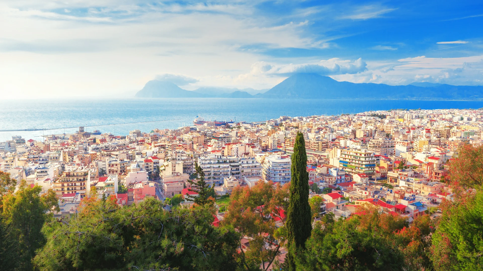 Amazing view of the city Patras