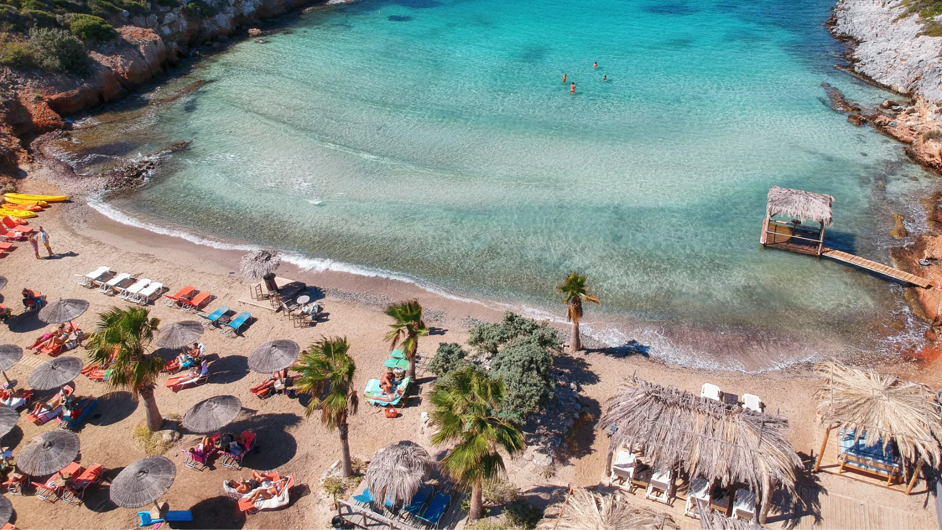 Beautiful beach in the hidden gem Greek Island Samos