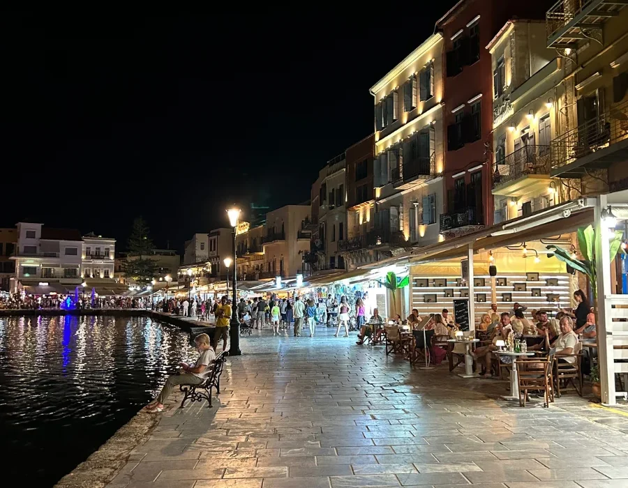 Chania at night