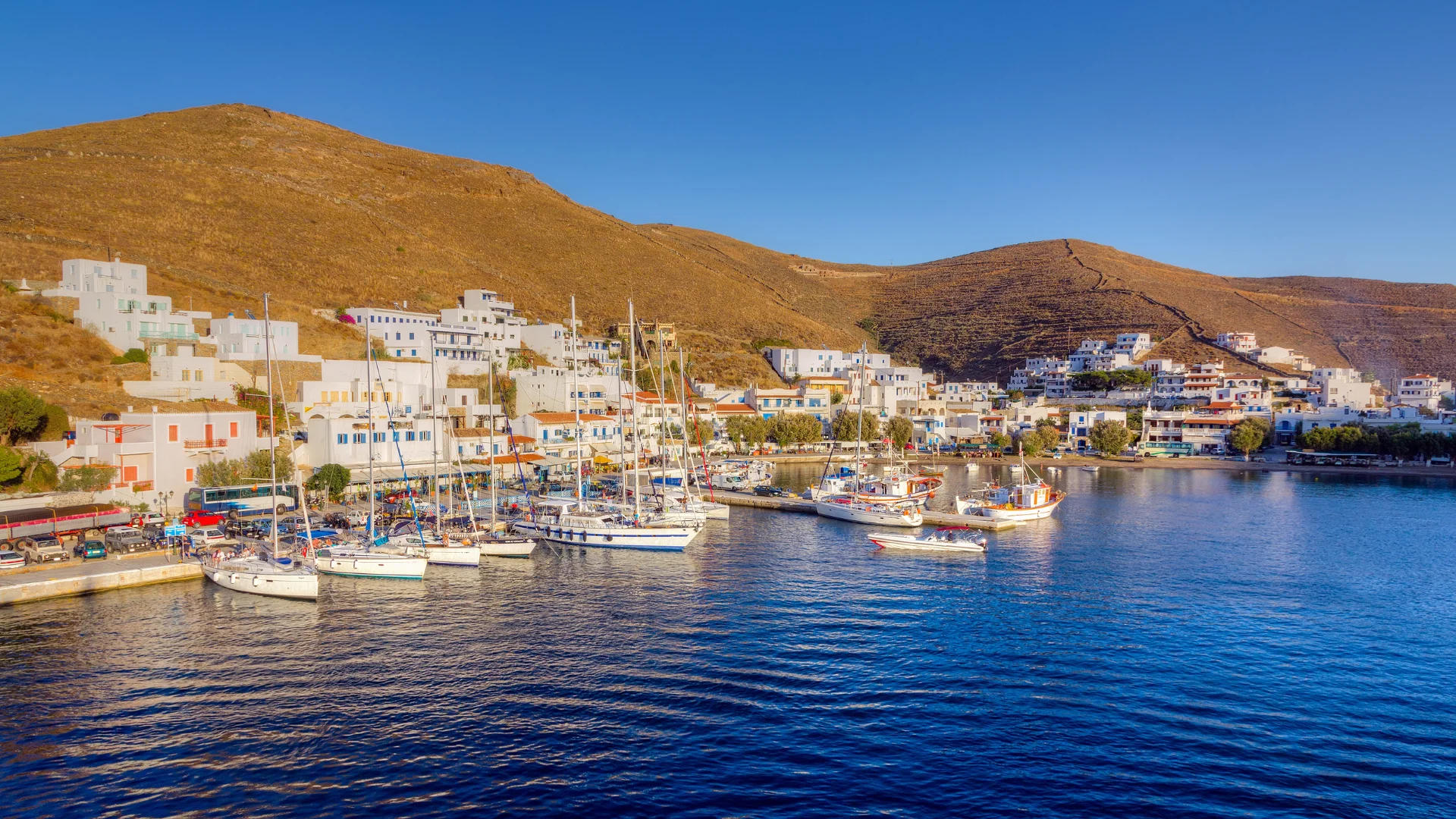 Harbor in the greek island Kythnos