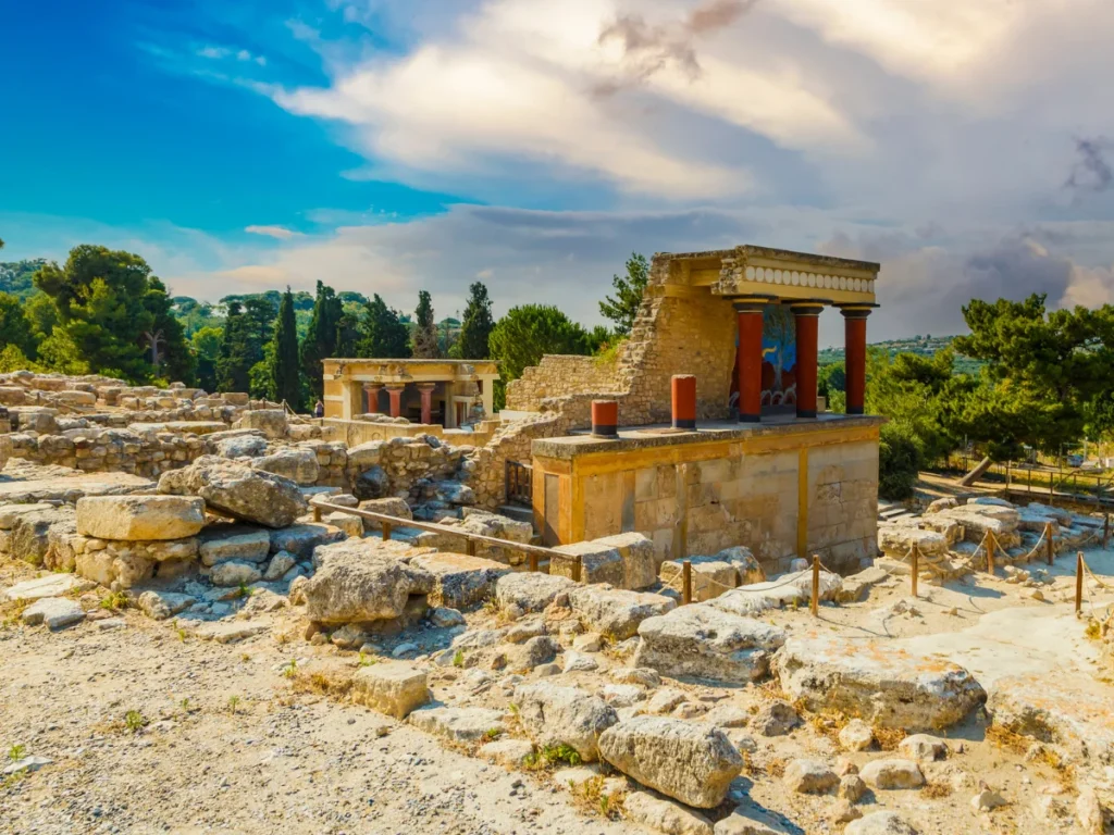Knossos in Crete, the capital of the Minoan Empire