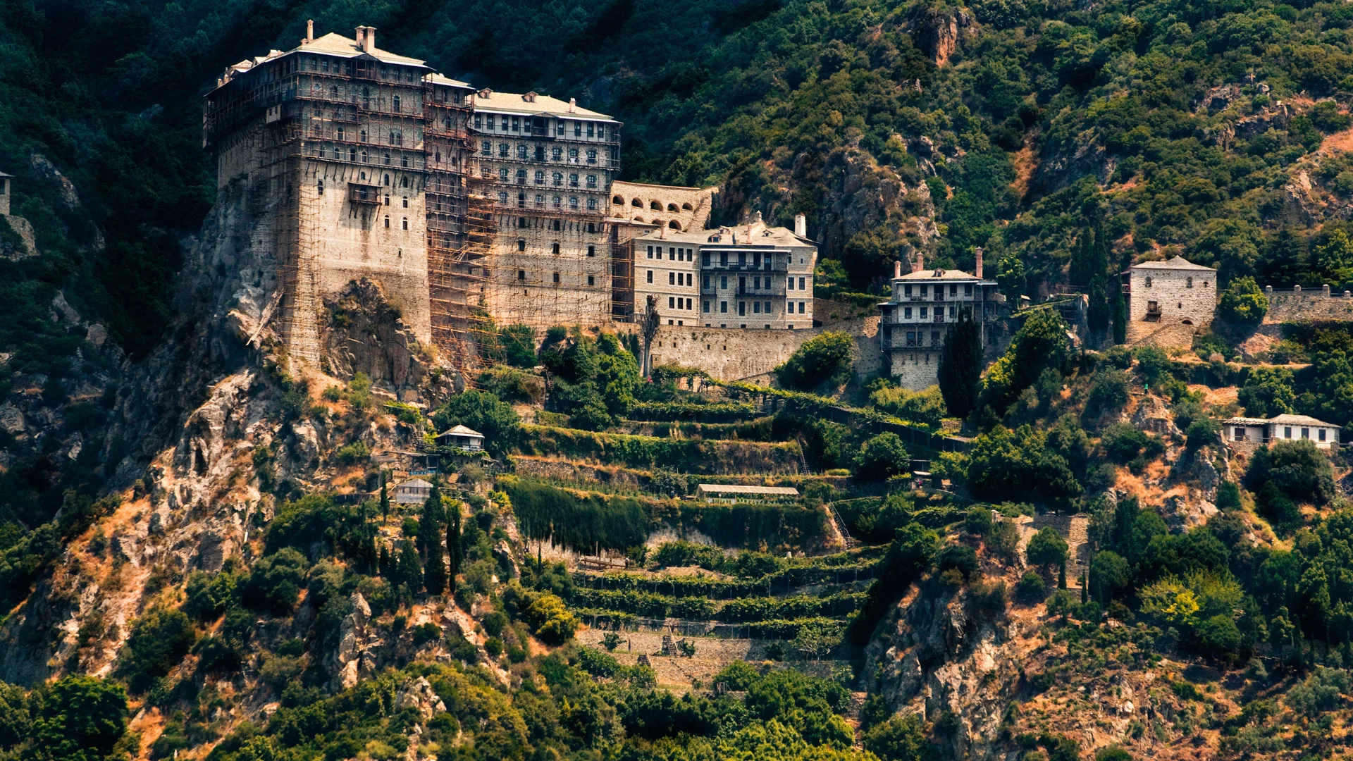 Simonos Petra monastery in Mount Athos