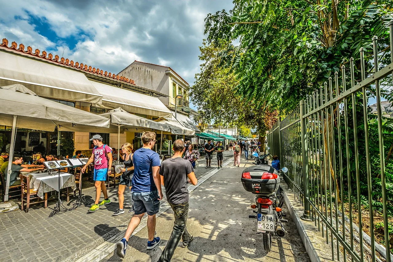 Streets during the day in Athens