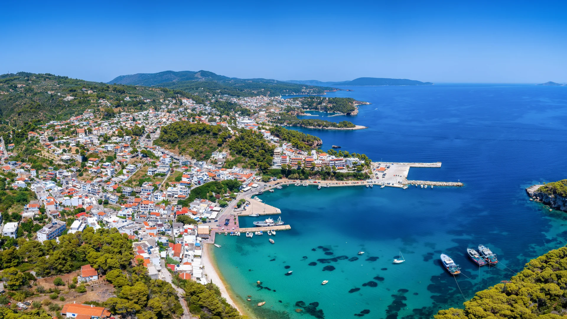 the town of Patitiri in Alonissos